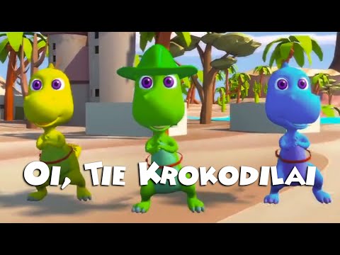 OI, TIE KROKODILAI - Dainų Darželis • Vaikiška Dainelė Lietuviškai • Ah ! Les Crocodiles •