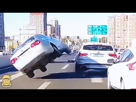 Dashcam footage: BMW withstands impact and flips another car on the highway