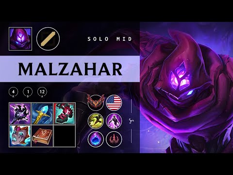 Malzahar Mid vs Ziggs - NA Grandmaster Patch 25.24