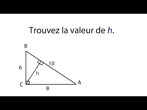 comment trouver hauteur d'un triangle rectangle