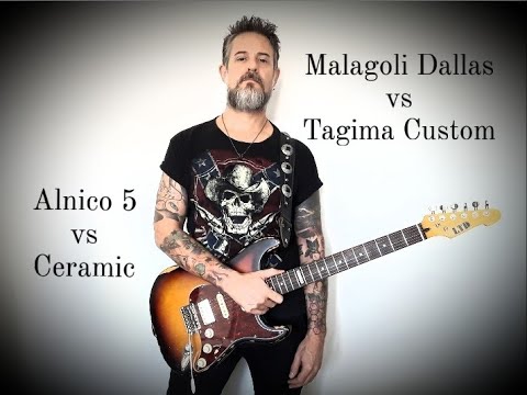 Malagoli Dallas vs. Tagima Custom - (Alnico 5 vs. Cerâmico)