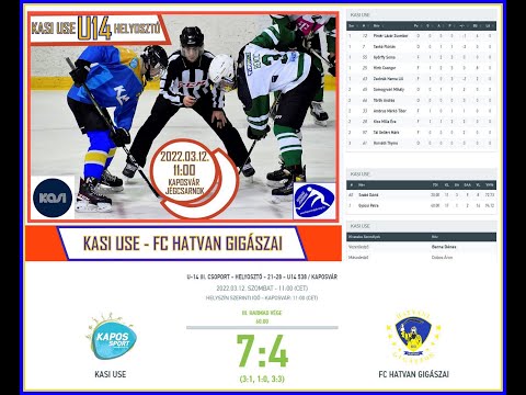 U14 KASI USE - FC HATVAN GIGÁSZAI (TELJES) 2022.03.12.