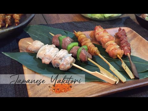 YAKITORI JAPONÊS 3 MANEIRAS | Como fazer Yakitori japonês assado no forno, coxa de frango, moela e pele