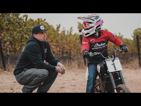 Carey Hart Starts Off Daughter on the eFTR Jr - Indian Motorcycle
