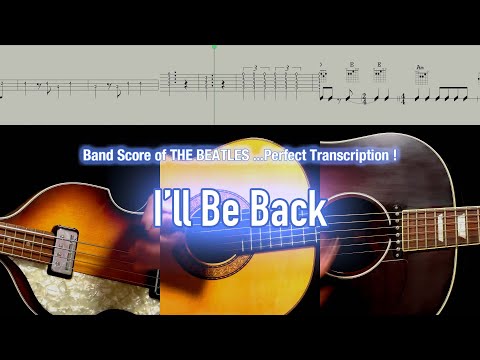 Score / TAB : I'll Be Back - The Beatles - guitar, bass, drums