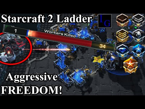 Aggressive FREEDOM! | Learn To Play Terran vs Terran LIVE GAME | Starcraft 2 Ladder TvT Match
