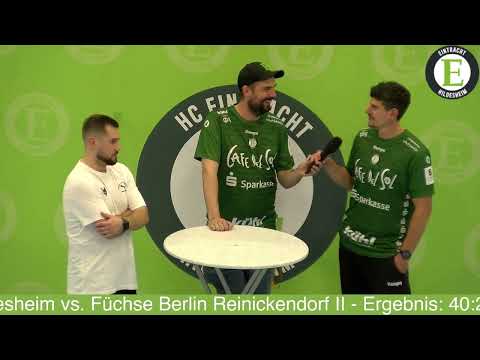 Pressekonferenz nach dem Spiel: HC Eintracht Hildesheim vs. Füchse Berlin Reinickendorf II
