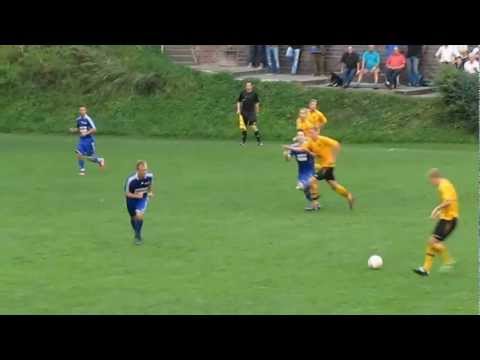 Das entscheidete Tor von Philipp Hannemann im Toto-Pokal Spiel gegen TSV Mönchröden