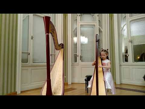 Handel G.F. Little suite for a musical clock (HARP version) Harmath Kornelia 7 y.o. Хармат Корнелия