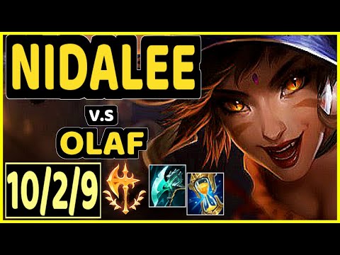 NIDALEE vs OLAF - 10/2/9 KDA JUNGLE GAMEPLAY - EUW Ranked DIAMOND
