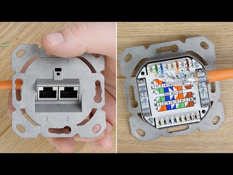 Connect or wire, lay up & patch a network socket // CAT 7 cable to CAT 6a socket!