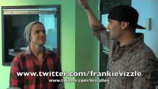 Kris Allen your AMERICAN IDOL fist pumps inside FRANKIE'S NEIGHBORHOOD
