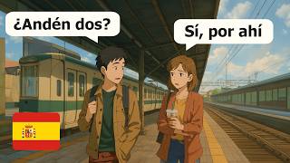 20 Minutes of Spanish Conversation for Beginners | 10 Train Dialogues (A1-A2)