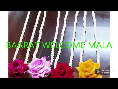 Plastic and silk thread ladies artificial flower jewellery s...