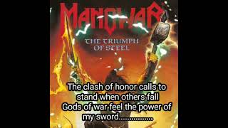 MANOWAR - POWER OF THY SWORD (lyric video)