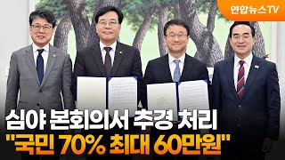 심야 본회의서 추경 처리…국민 70% 최대 60만원 / 연합뉴스TV (YonhapnewsTV)