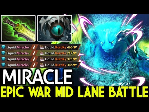 Miracle- [Morphling] VS KuroKy Sniper Battle in Mid Lane Epic War 7.21 Dota 2