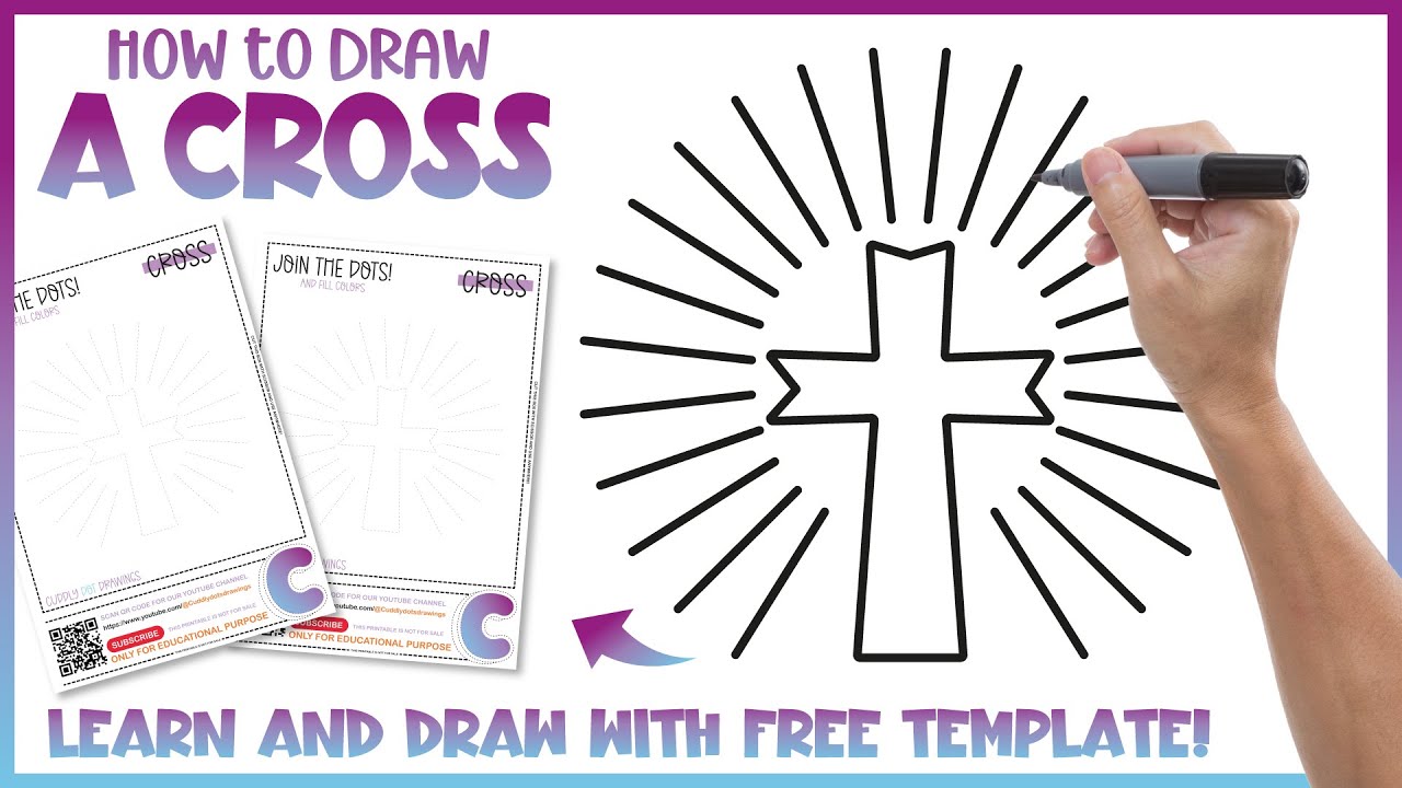 How to Draw a Cross - Free Dot to Dot ✟ Connect the Dots Printable