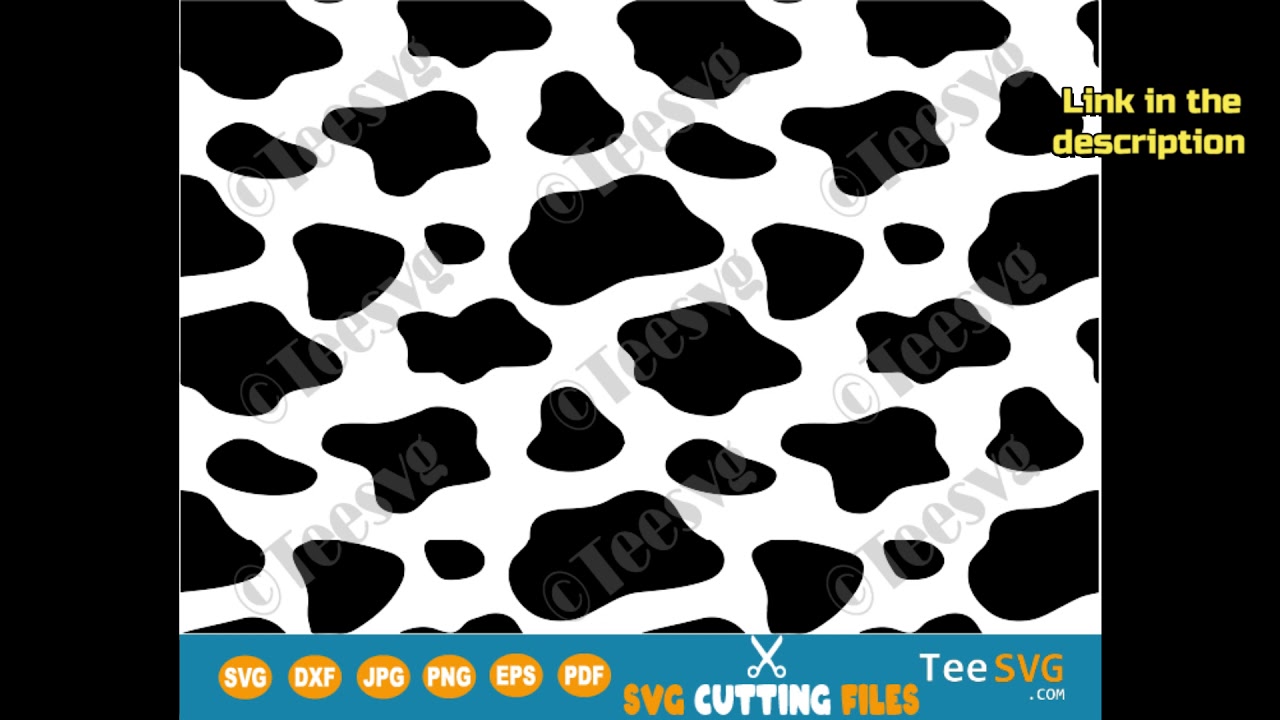 Cow Spots SVG File Cow Print Pattern PNG Vector Cow Spot Clipart Cows Decal Stencil Template |Teesvg