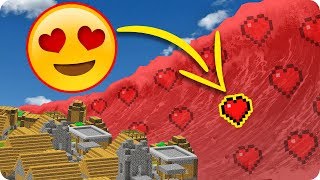 TSUNAMI DE AMOR EN MINECRAFT | RETO DE LA BASE VS TSUNAMI EN MINECRAFT