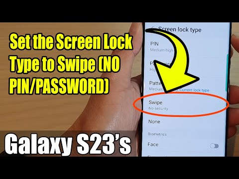 Galaxy S23's: How to Set the Screen Lock Type to Swipe (NO PIN/PASSWORD)