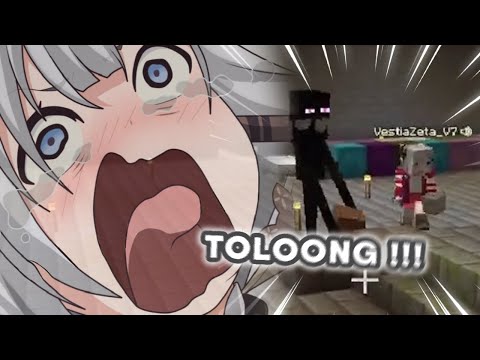 Moment Zeta dikejar Enderman dan Reaksi Semua Member (ALL POV)