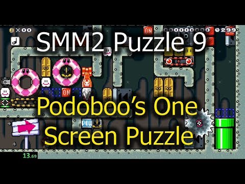 SMM2 Puzzle #9 || Podoboo's One Screen Puzzle