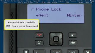 Mitel 6865i Phone: How to Lock and Unlock the Phone