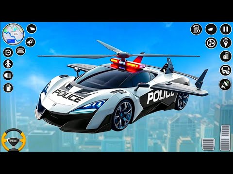 Flying US Police Heli Car Gangster Crime City Game 2025 - Android Gameplay