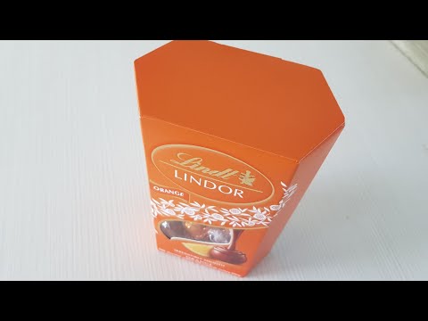 Lindt Lindor Orange Irresistibly Smooth Unboxing 2020 Milk Chocolate Truffles with smooth melting