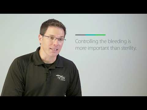 Direct pressure to control severe bleeding