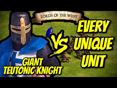 GIANT TEUTONIC KNIGHT vs EVERY UNIQUE UNIT | AoE II: Definitive Edition