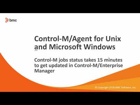 Job status takes 15 minutes to be updated in Control-M/Enterprise Manager