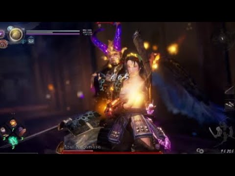 Nioh 2 - Defeat Azai Nagamasa, No Damage Tonfa guide | Bird in a Cage Boss Fight
