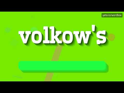 VOLKOW'S - HOW TO PRONOUNCE IT!?