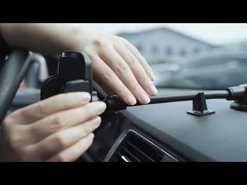 Video Joyroom autós telefontartó rugalmas karral a műszerfal szélvédőjére fekete (JR-ZS259)
