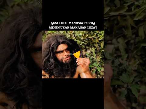 Aksi lucu manusia purba menemukan makanan lezat #alurceritafilm #film