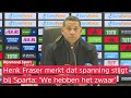 Fraser vond Feyenoord 'twee maatjes te groot' voor Sparta: 'Persoonlijke fouten waren dramatisch'