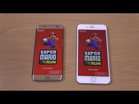 Samsung Galaxy S7 Edge vs iPhone 7 Plus Super Mario Run - Gaming Comparison!