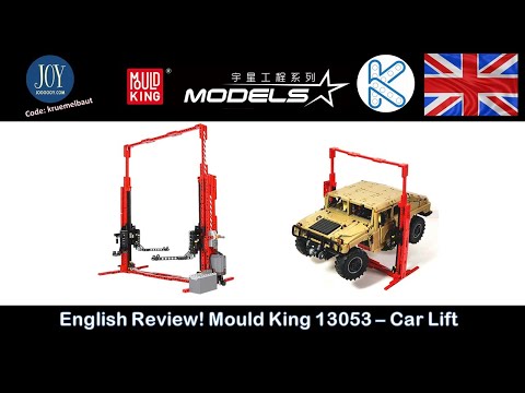 A cool Car Lift to preset your models!  Review Mould King 13053 Car Lift