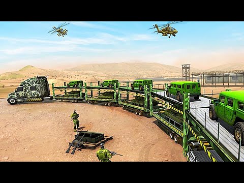 US Army Train Transporter Truck Driving Games - Level 4
