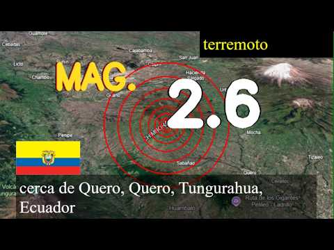 Terremoto de magnitud 2,6 sacudió cerca de Quero, Quero, Tungurahua, Ecuador hoy 07 de marzo de 202