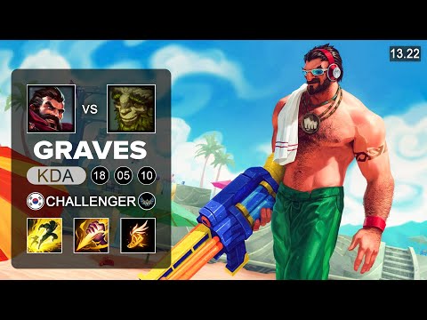 Graves vs Ivern Jungle - KR Challenger - Patch 13.22 Season 13