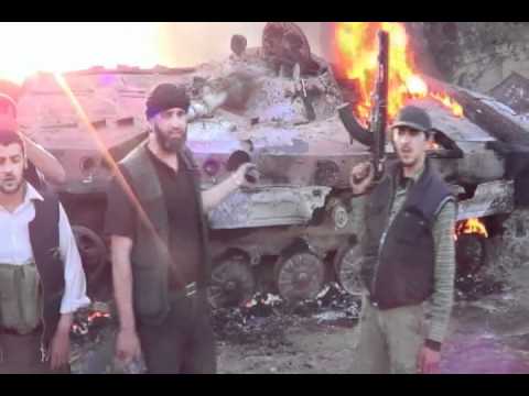 تدمير ثلاثة دبابات من قبل كتيبة أسود الله وكتائب أخرى في الغوطة الشرقية في ريف دمشق