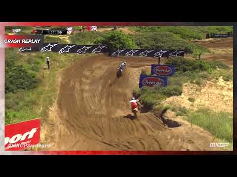Vialle crash | MX2 Race 1 | MXGP of Sardegna 2022 #MXGP #Motocross