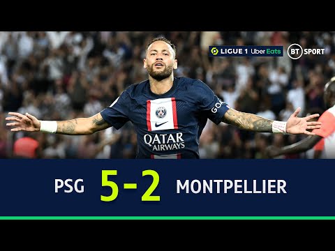 PSG vs Montpellier (5-2) | Neymar shows his quality as PSG dominate | Ligue 1 Highlights
