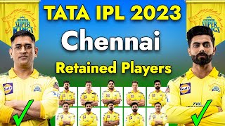 IPL 2023 | CSK Retained Players 2023 | Chennai Super Kings Squad 2023