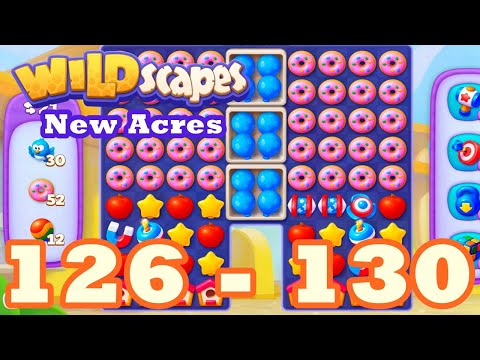 Wildscapes: New Acres Level 126 - 130 HD Gameplay | 3 match puzzle | android | 127 | 128 | 129 | IOS