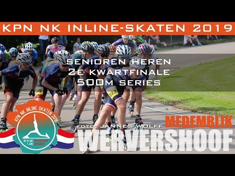 Senioren Heren 2e Kwartfinale 500m Series KPN NK Inline Skaten Wervershoof Medemblik 2019
