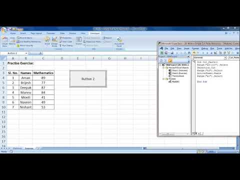 How to write a VBA Code for Cut & Paste in Excel | I'm MS Excel Expert Tutorial | Day 28